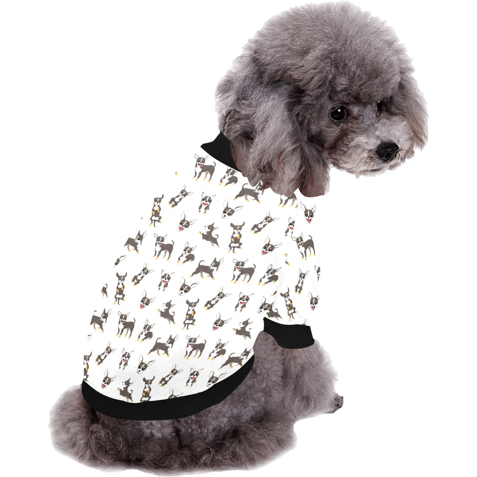 Chihuahua dog pattern All Over Print Pet Dog Round Neck Fuzzy Shirt