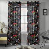 Eagle Pattern Print Design 04 Gauze Curtain