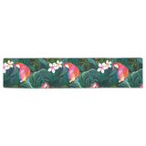 Parrot Palm tree leaves flower hibiscus pattern Table Runner