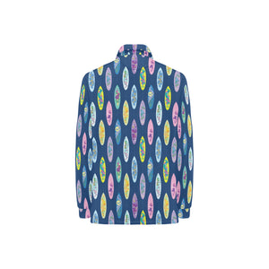 Surfboard Pattern Print Design 03 Women's Long Sleeve Polo Shirt