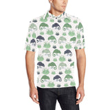 Chameleon lizard succulent plant pattern Men's All Over Print Polo Shirt