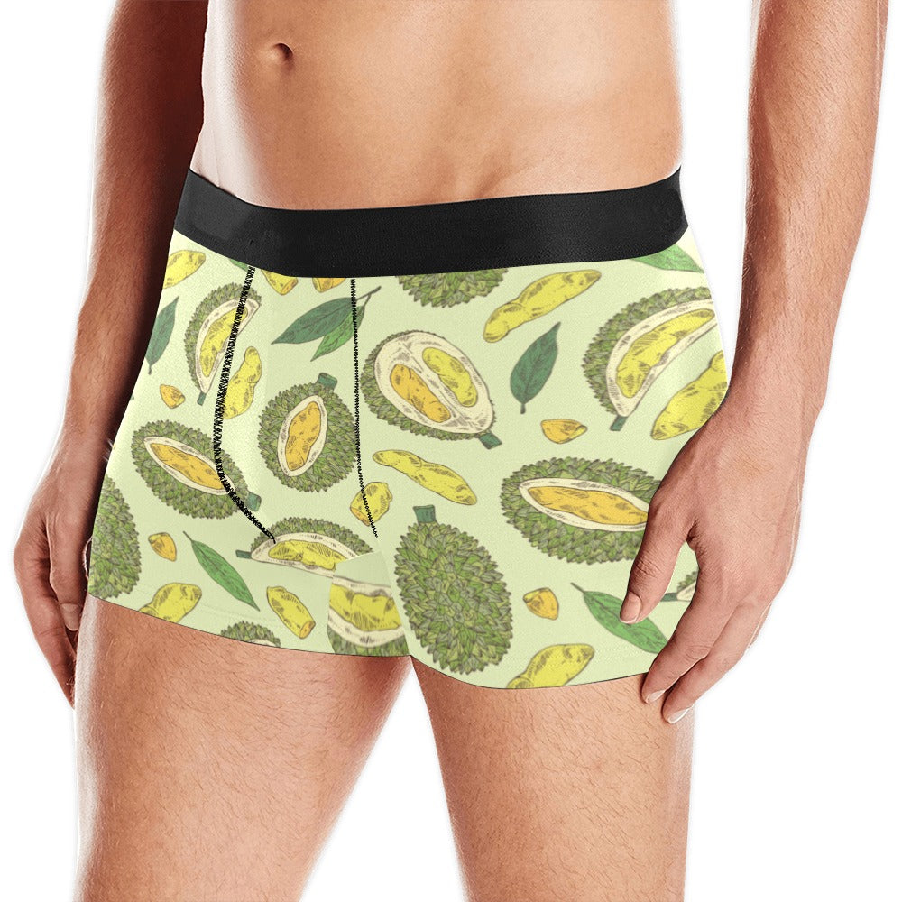 Durian leaves pattern background Men's All Over Print Boxer Briefs Men's Underwear