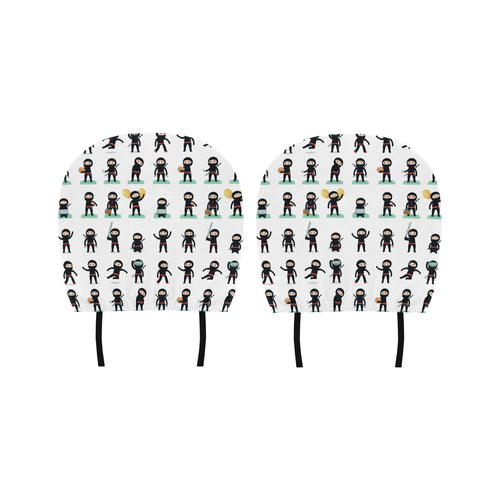 Cute ninja katana sword pattern Car Headrest Cover