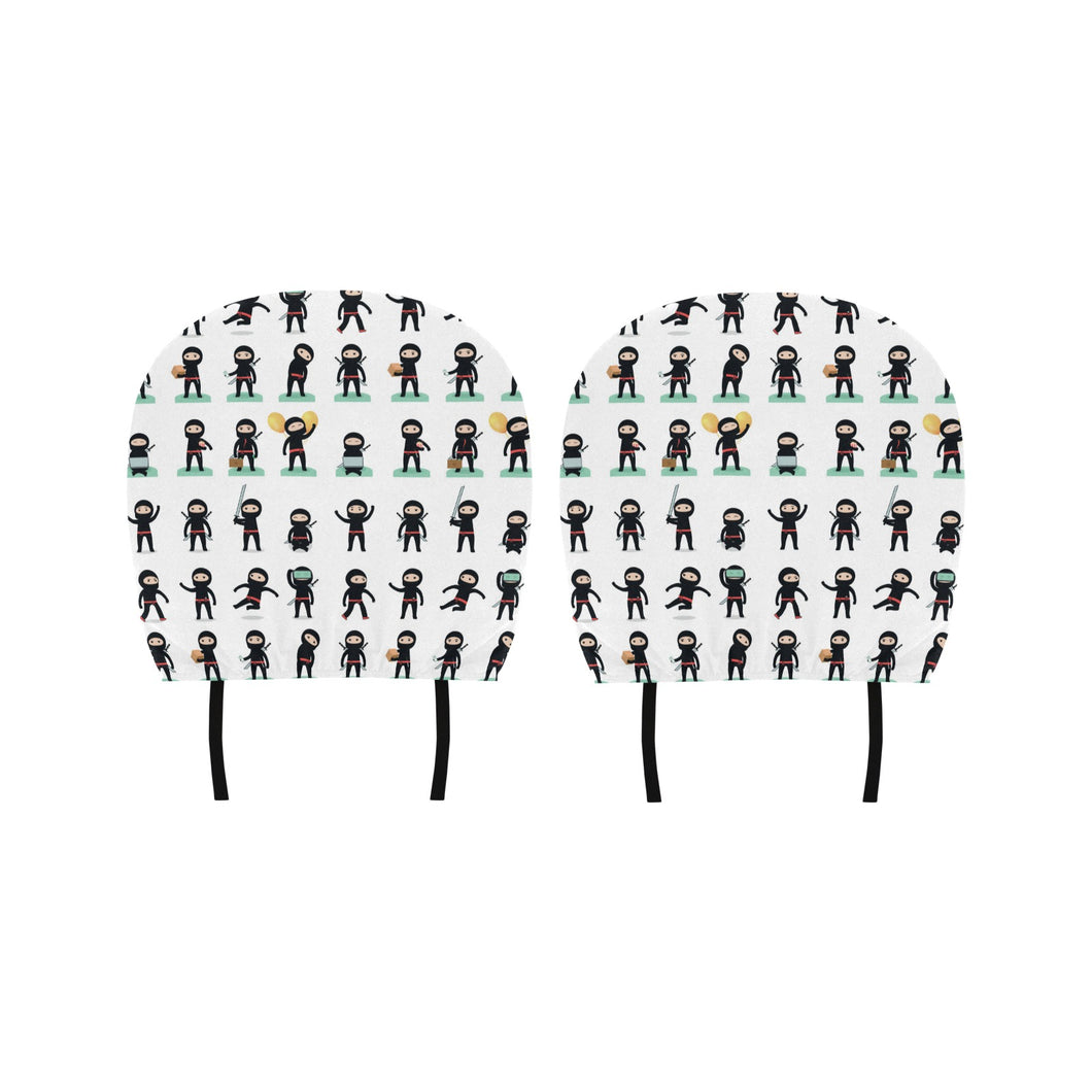 Cute ninja katana sword pattern Car Headrest Cover