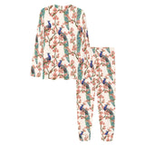Peacock tropical flower pattern Women's All Over Print Pajama Set