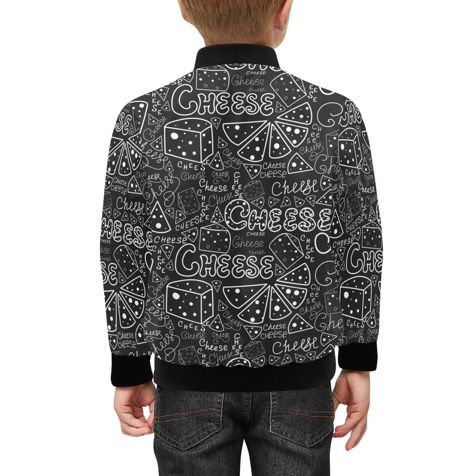 Handwritten cheese pattern Kids' Boys' Girls' Bomber Jacket