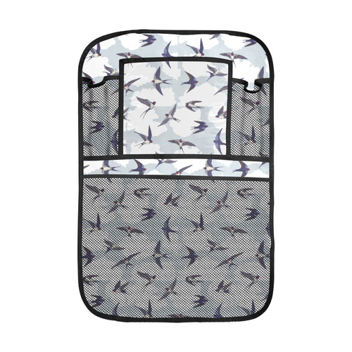 Swallow Pattern Print Design 05 Car Seat Back Organizer