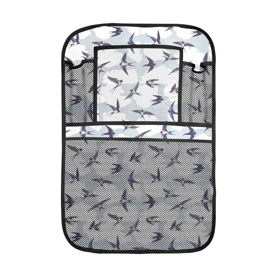 Swallow Pattern Print Design 05 Car Seat Back Organizer