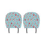 Cute penguin christmas design pattern Car Headrest Cover