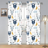 Cute sleeping sheep moon cloud pattern Gauze Curtain