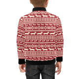 Dachshund Nordic pattern Kids' Boys' Girls' Bomber Jacket