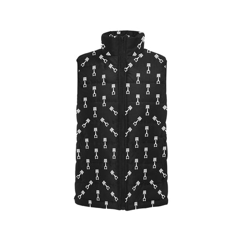 Engine Piston Black Theme Pattern Print Design 03 Men's Padded Vest
