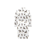 Chihuahua dog pattern Men's Long Sleeve Belted Night Robe