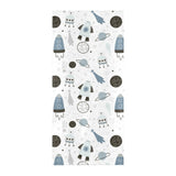 Hand drawn space elements space rocket star planet Beach Towel