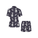 Chihuahua space helmet. astronaut pattern Women's V-Neck Short Pajama Set