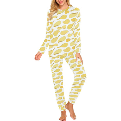 Potato Chips Pattern Print Design 02 Women's All Over Print Pajama Set