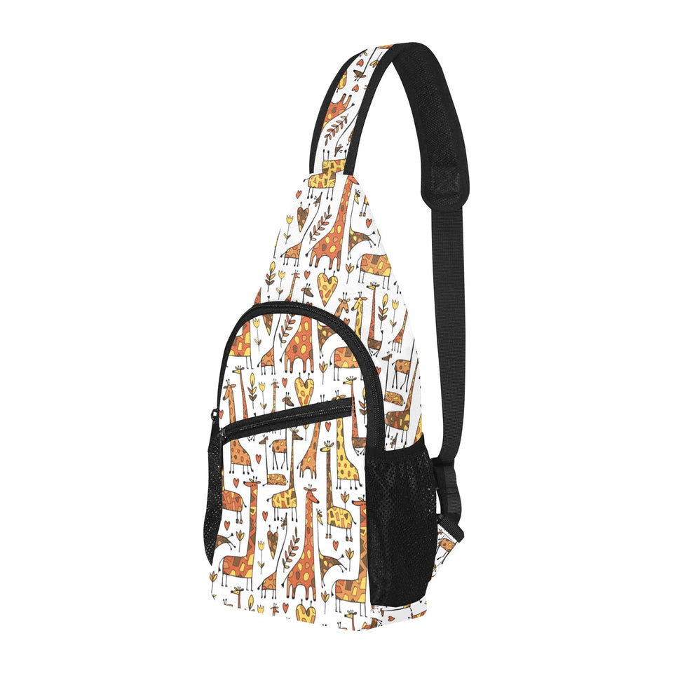 Giraffe Pattern Print Design 04 All Over Print Chest Bag