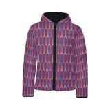 Eiffel Tower Pattern Print Design 05 Kids' Boys' Girls' Padded Hooded Jacket