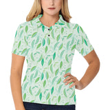 Green Peas Pattern Print Design 01 Women's All Over Print Polo Shirt