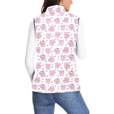 Pig Pattern Print Design 03 Women's Padded Vest