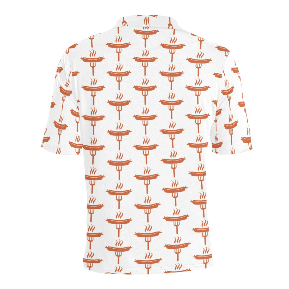 Sausage Pattern Print Design 05 Men's All Over Print Polo Shirt