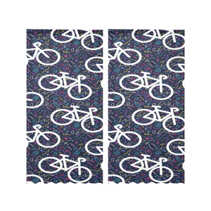 Bicycle Pattern Print Design 03 Gauze Curtain