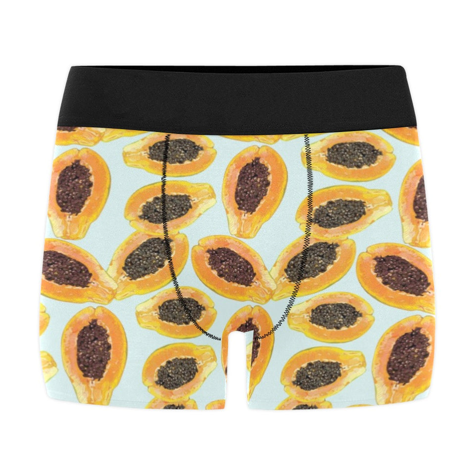 Watercolor papaya pattern Men's All Over Print Boxer Briefs Men's Underwear