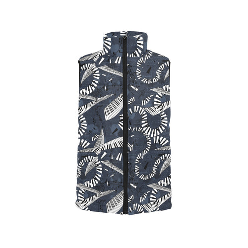Piano Pattern Print Design 02 Men's Padded Vest