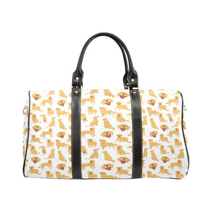 Golden Retriever Pattern Print Design 05 Travel Bag