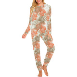 Cocoa beans Cocoa tree pattern Women's All Over Print Pajama Set