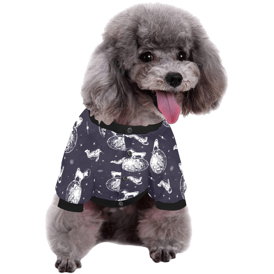 Chihuahua space helmet. astronaut pattern All Over Print Pet Dog Round Neck Fuzzy Shirt