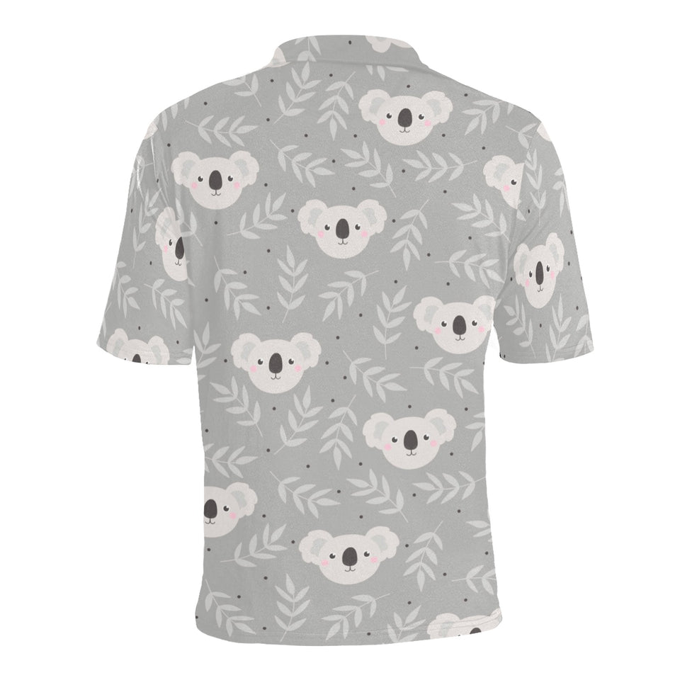 Cute koala leaves pattern Men's All Over Print Polo Shirt