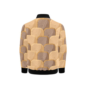 Bread Toast Pattern Print Design 04 Kids' Boys' Girls' Bomber Jacket
