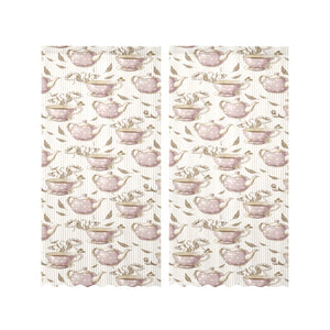 Tea pots Pattern Print Design 03 Gauze Curtain