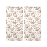 Tea pots Pattern Print Design 03 Gauze Curtain