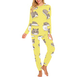 Cute Hamster pattern Women's All Over Print Pajama Set
