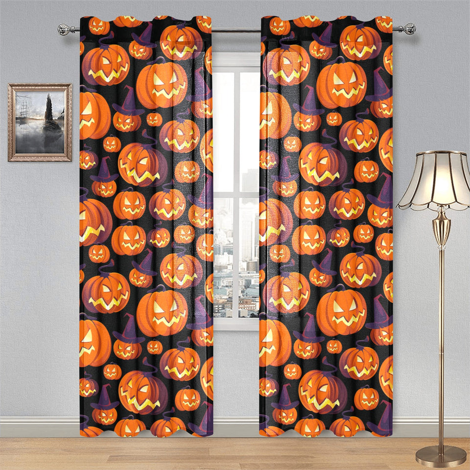 Halloween Pumpkin pattern Gauze Curtain