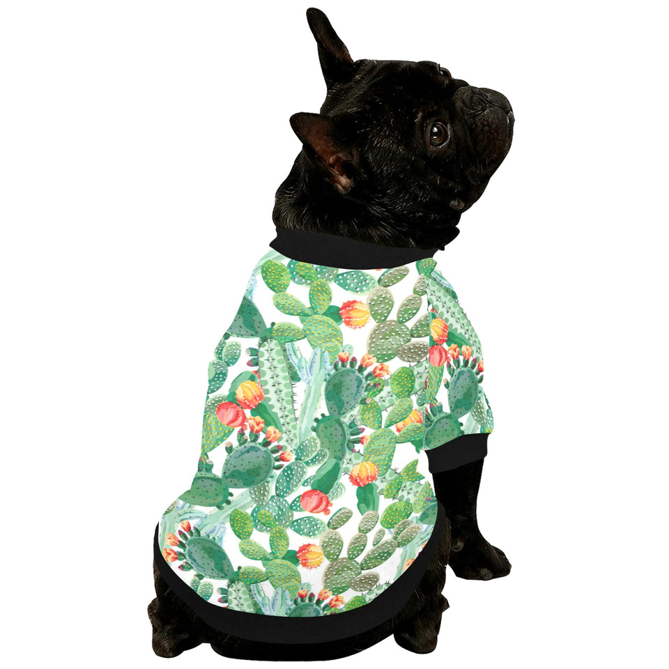 Cactus design pattern copy All Over Print Pet Dog Round Neck Fuzzy Shirt