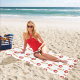 Daruma japanese wooden doll Beach Towel
