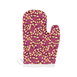 Popcorn Pattern Print Design 02 Heat Resistant Oven Mitts
