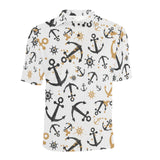 Anchors Rudders pattern Men's All Over Print Polo Shirt