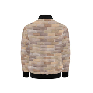 Brick Printed Pattern Print Design 01 Kids' Boys' Girls' Bomber Jacket