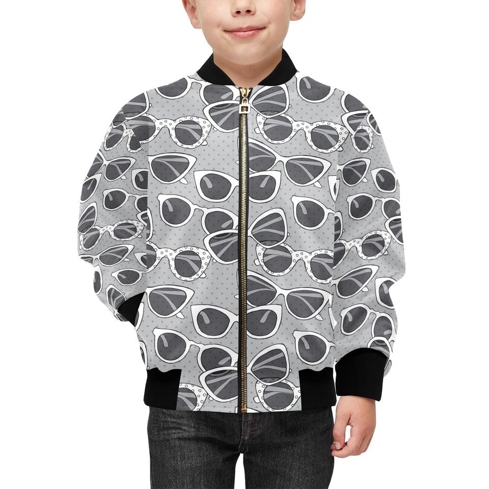 Sun Glasses Pattern Print Design 04 Kids' Boys' Girls' Bomber Jacket