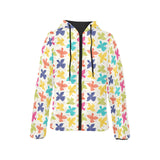 Pigeon Pattern Print Design 01 Women's Padded Hooded Jacket