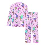 Cute ice cream cone animal pattern Women's Long Pajama Set