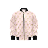 Golden Retriever Pattern Print Design 02 Kids' Boys' Girls' Bomber Jacket