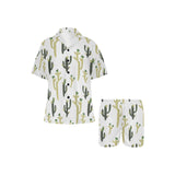 Cute cactus pattern Women's V-Neck Short Pajama Set