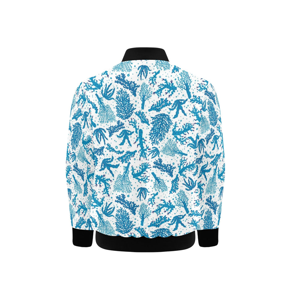 Coral Reef Pattern Print Design 01 Kids' Boys' Girls' Bomber Jacket