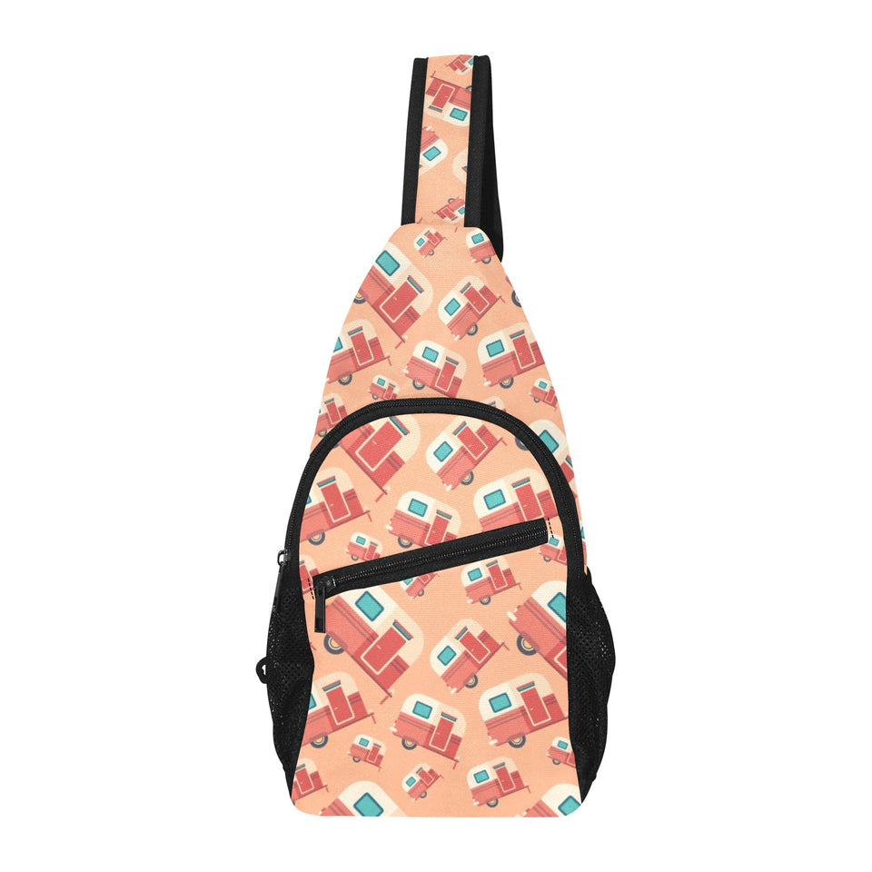 Camper Van Pattern Print Design 03 All Over Print Chest Bag