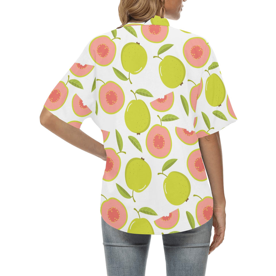 Guava pattern Women's All Over Print Hawaiian Shirt